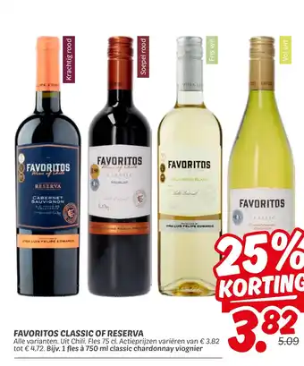 Dekamarkt Favoritos classic of reserva aanbieding