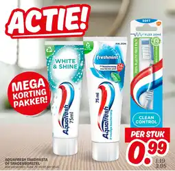 Dekamarkt Aquafresh tandpasta of tandenborstel aanbieding