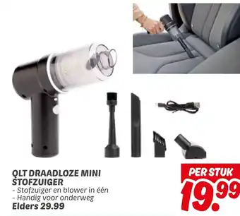 Dekamarkt QLT draadloze mini štofzuiger aanbieding