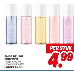 Dekamarkt Amor del sol bodymist aanbieding