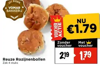 Vomar Voordeelmarkt Reuze Rozijnenbollen aanbieding