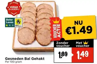 Vomar Voordeelmarkt Gesneden Bal Gehakt aanbieding