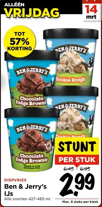 Vomar Voordeelmarkt Ben & Jerry's IJs aanbieding