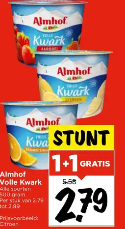 Vomar Voordeelmarkt Almhof Volle Kwark aanbieding