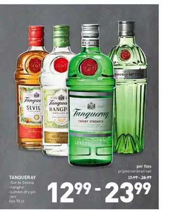 De Kweker tanqueray 70cl aanbieding