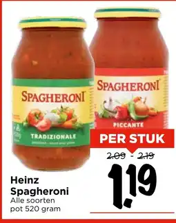 Vomar Voordeelmarkt Heinz Spagheroni aanbieding