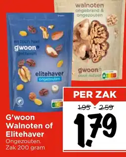 Vomar Voordeelmarkt G'woon Walnoten of Elitehaver aanbieding