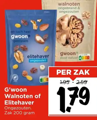 Vomar Voordeelmarkt G'woon Walnoten of Elitehaver aanbieding