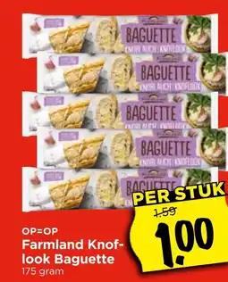 Vomar Voordeelmarkt Farmland Knof look Baguette aanbieding