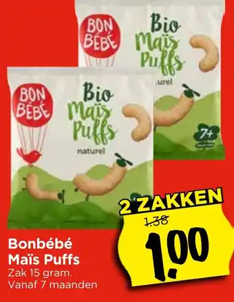 Vomar Voordeelmarkt Bonbébé Maïs Puffs aanbieding