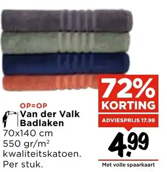 Vomar Voordeelmarkt Van der Valk Badlaken aanbieding