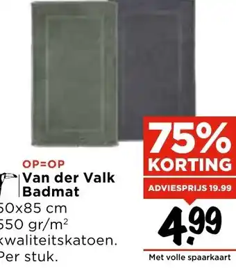 Vomar Voordeelmarkt Van der Valk Badmat aanbieding