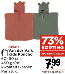 Vomar Voordeelmarkt Van der Valk Kids Poncho aanbieding