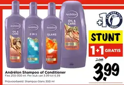 Vomar Voordeelmarkt Andrélon Shampoo of Conditioner aanbieding