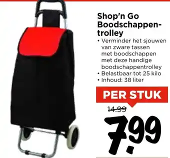 Vomar Voordeelmarkt Shop'n Go Boodschappen trolley aanbieding