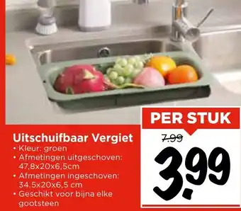 Vomar Voordeelmarkt Uitschuifbaar Vergiet aanbieding