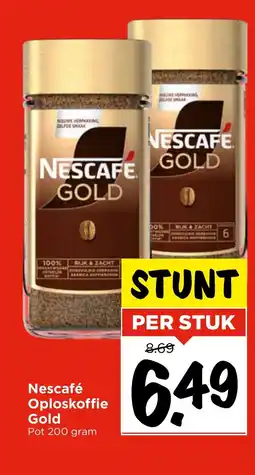 Vomar Voordeelmarkt Nescafé Oploskoffie Gold aanbieding