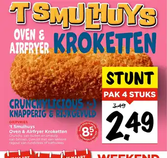 Vomar Voordeelmarkt 't Smulhuys Oven & Airfryer Kroketten aanbieding