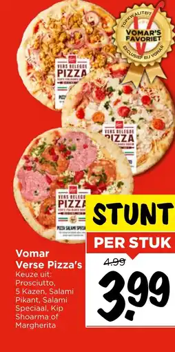 Vomar Voordeelmarkt Vomar Verse Pizza's aanbieding