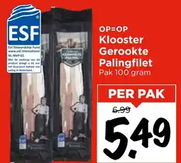 Vomar Voordeelmarkt Klooster Gerookte Palingfilet aanbieding