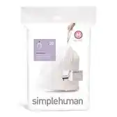 Bol.com Simplehuman Code M Afvalzakken - 45 liter - 20 stuks - met Trekband - Wit aanbieding