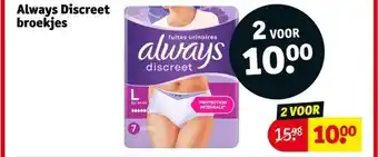 Kruidvat Always Discreet broekjes aanbieding