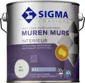 Praxis Sigma muurverf reinigbaar mat RAL9016 2,5L aanbieding