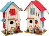 Bol.com Small Foot Houten Vogelhuisje Villa 15 X 13 X 25 Cm 2 Stuks aanbieding