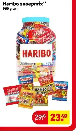 Kruidvat Haribo snoepmix** aanbieding