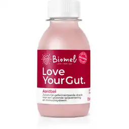 Albert Heijn Biomel Love your gut pure strawberry aanbieding