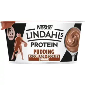 Albert Heijn Lindahls Protein pudding chocolade-cookies smaak aanbieding