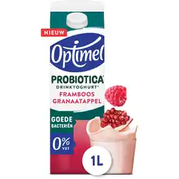 Albert Heijn Optimel Probiotica drinkyoghurt framboos aanbieding