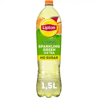 Albert Heijn Lipton Citrus sparkling green ice tea no sugar aanbieding