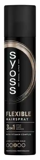 De Online Drogist Syoss 3in1 Flexible Hairspray aanbieding