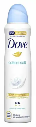 De Online Drogist Dove Cotton Soft Deodorant Spray aanbieding