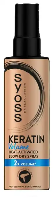 De Online Drogist Syoss Keratin Volume Heat-Activated Blow Dry Spray aanbieding