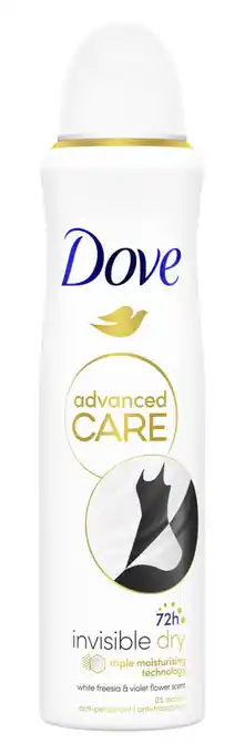 De Online Drogist Dove Invisible Dry Anti-transpirant Deodorant Spray aanbieding