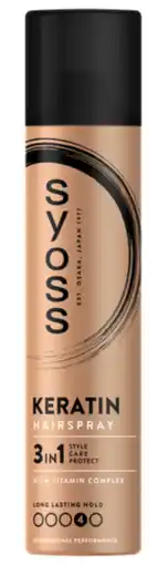 De Online Drogist Syoss 3in1 Keratin Hairspray Hold 4 aanbieding