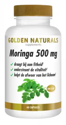 De Online Drogist Golden Naturals Moringa 500mg Capsules aanbieding