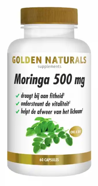 De Online Drogist Golden Naturals Moringa 500mg Capsules aanbieding