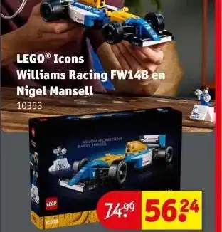 Kruidvat LEGO® Icons Williams Racing FW14B en Nigel Mansell aanbieding