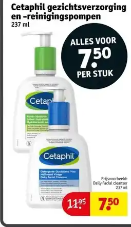 Kruidvat Cetaphil gezichtsverzorging en-reinigingspompen aanbieding