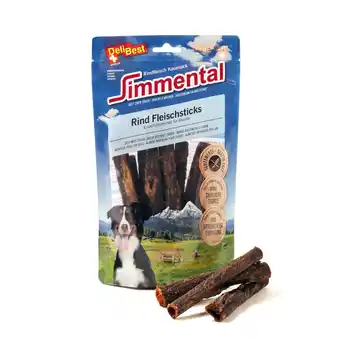 Zooplus Voordeelpakket: 4x150g Delibest Simmental rundvlees sticks hondensnacks aanbieding