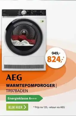 Expert AEG TR97BADEN Wit aanbieding