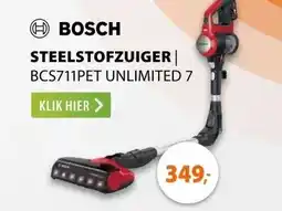 Expert Bosch BCS711PET Unlimited 7 Rood aanbieding