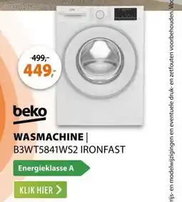 Expert Beko B3WT5841WS2 - IronFast Selective Line aanbieding