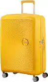 Amazon American Tourister Soundbox - Spinner M Erweiterbar Koffer, 67 cm, 71.5/81 L, Gelb (Golden Yellow) aanbieding