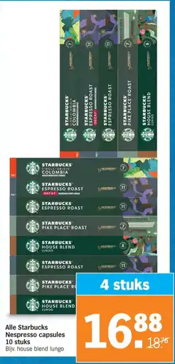 Albert Heijn Starbucks Nespresso capsules aanbieding