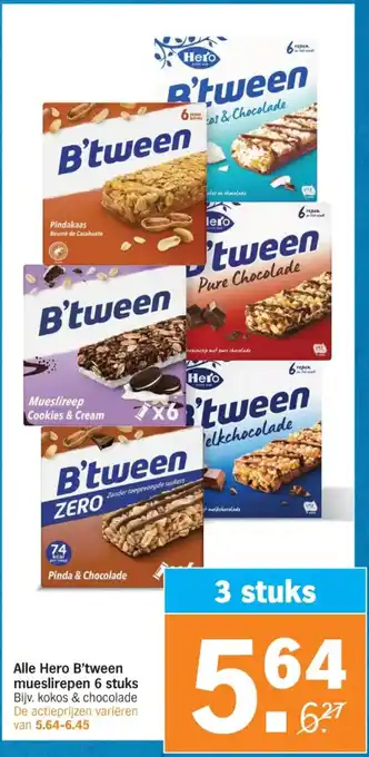 Albert Heijn Hero B'tween mueslirepen aanbieding