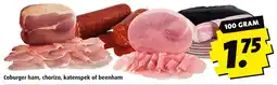 Boni Coburger ham, chorizo, katenspek of beenham aanbieding